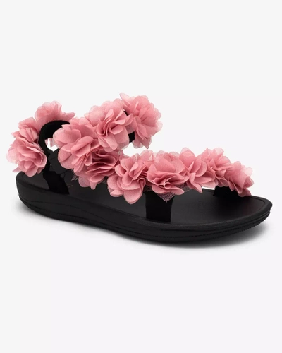 Royalfashion Sandales roses à fleurs pour femme Alferroy