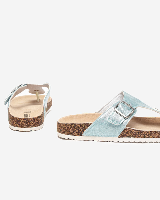 OUTLET Tongs bleues pour femmes Elotsi - Footwear