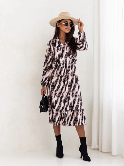 Robe midi Royalfashion pour femmes avec imprimé