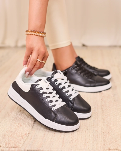 Royalfashion Chaussures de sport pour femmes noires et blanches Classic Vibes