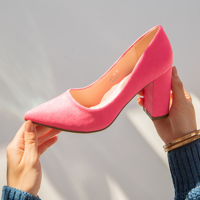 Escarpins rose fluo pour femmes à talon haut Madelina - Chaussures