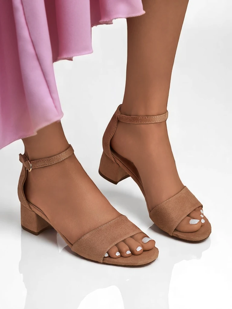 Royalfashion Sandales à talons bas SoftHeels pour femmes