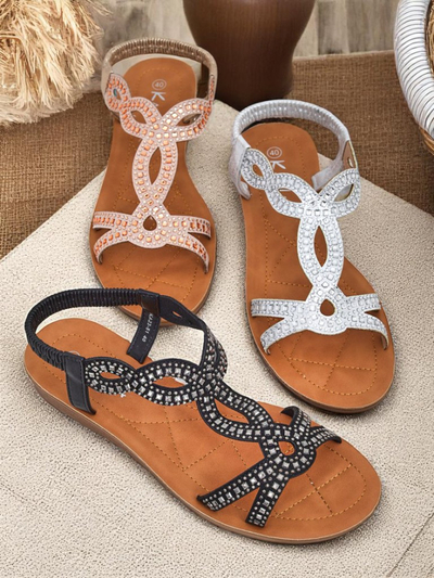 Sandales femme Royalfashion Lola Grace avec brides décoratives