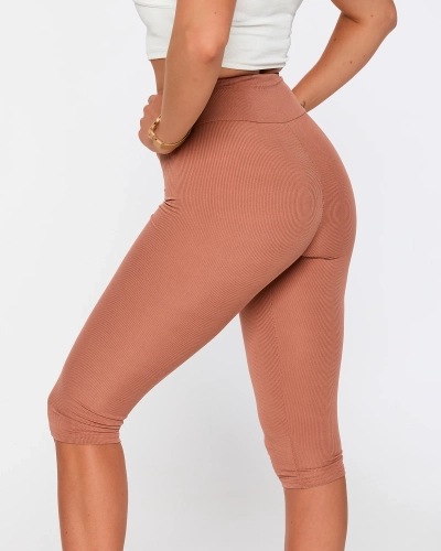 Leggings cyclistes côtelés pour femmes - Vêtements