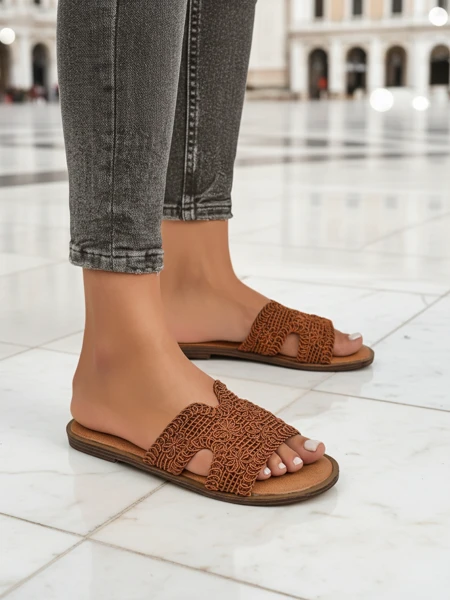 Rpyalfashion Mules pour femmes avec bride décorative Braida