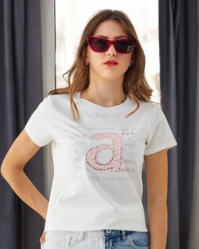 Royalfashion T-shirt en coton pour femmes Combinaison de Owality