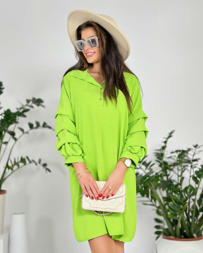Royalfashion Robe oversize pour femme avec volants aux manches