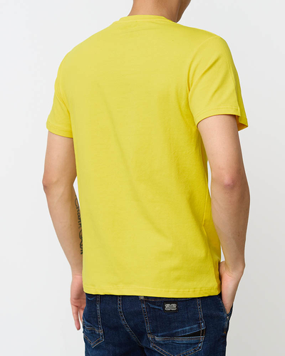 T-shirt imprimé homme jaune - Vêtements