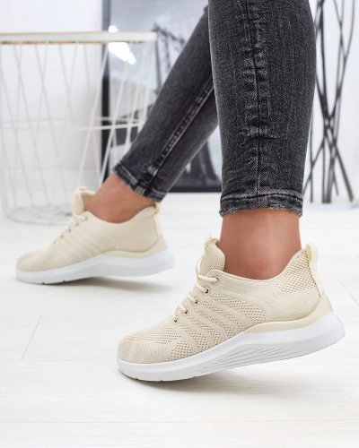 Chaussures de sport en tissu crème pour femme Bofia - Footwear