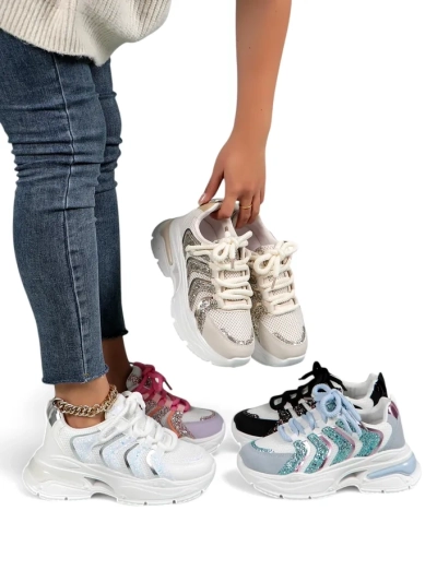 Royalfashion Baskets Sportives à Plateforme pour Femmes Angello