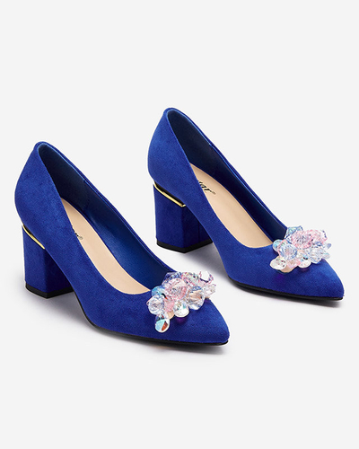 OUTLET Escarpins femme cobalt avec cristaux colorés Xitas - Footwear