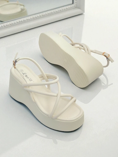 Royalfashion Sandales compensées pour femmes Skyline Straps