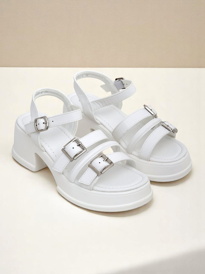 Sandales à talon bloc bas pour femmes Royalfashion Otteze
