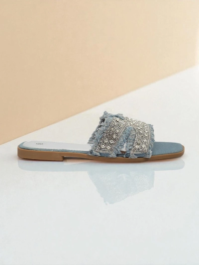 Royalfashion Mules pour femme avec strass CrystalEase