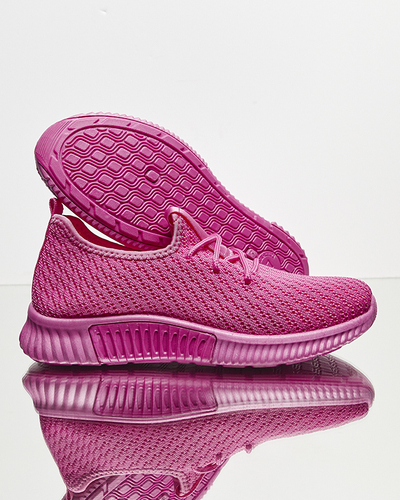 Fuchsia chaussures de sport en tissu pour femmes Vobbu- Footwear