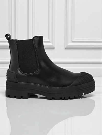 Bottines plateforme en cuir écologique Amber Veil