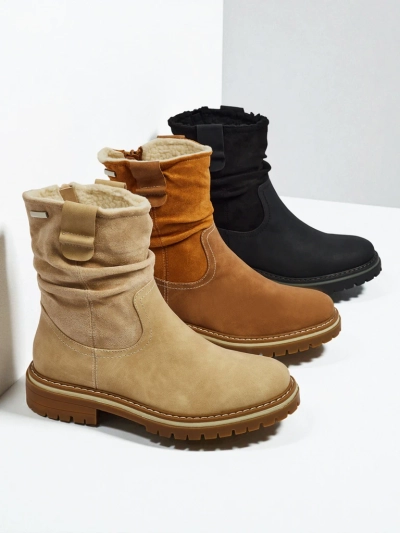 Bottines hautes pour femmes en éco-daim Liora