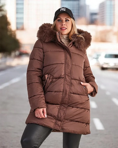 Royalfashion Veste d'hiver matelassée pour femme