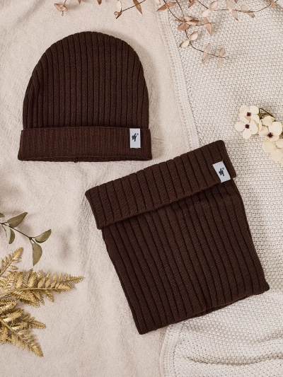 Ensemble d'hiver universel Royalfashion - bonnet avec cache-cou