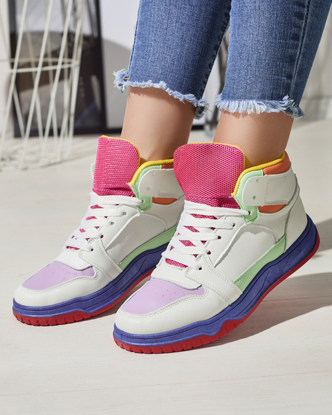 Baskets de sport pour femmes de couleur blanc-menthe Aopp- Footwear