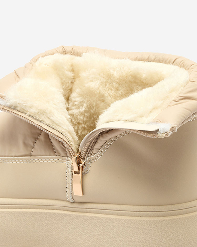 Royalfashion Bottes de neige à enfiler pour femme en beige Armeda