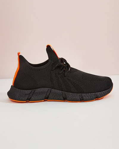 Chaussures de sport femme Bommgi noir et orange - Chaussures