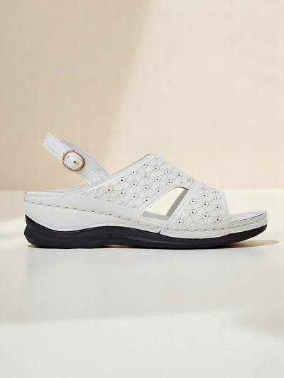 Royalfashion Sandales pour femmes à petit talon compensé Chic et Confort