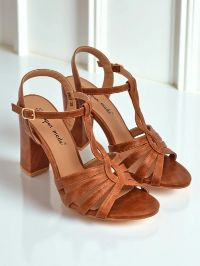 Royalfashion Sandales à talons blocs pour femme Daffi Élégance