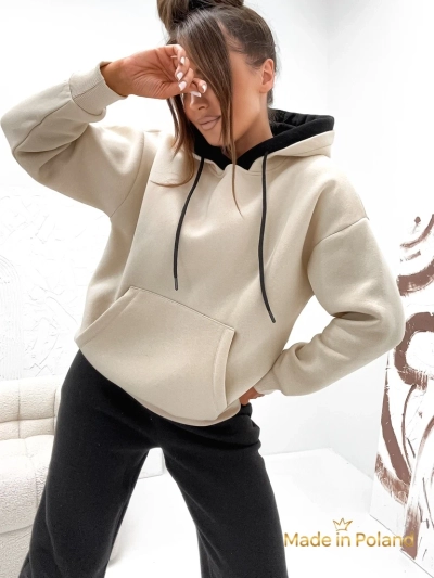 Royalfashion Ensemble de survêtement bicolore en coton pour femmes