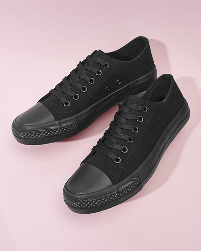 OUTLET Baskets classiques à lacets pour femme, noires Ogisa - Chaussures
