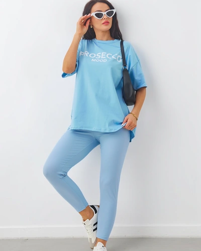 Ensemble en coton pour femmes Royalfashion avec manches courtes et leggings