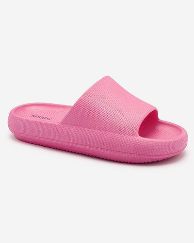 Royalfashion Tongs en caoutchouc pour femme Fuchsia avec gaufrage Okeris