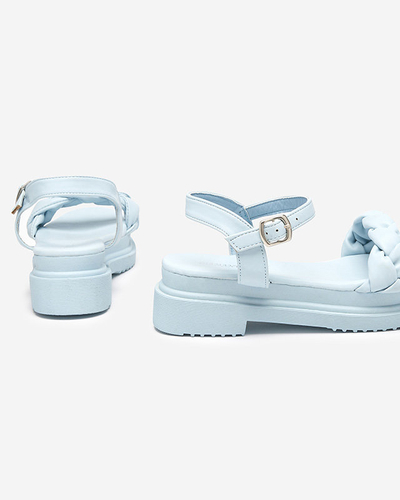 OUTLET Sandales bleu clair pour femme avec ceinture tressée Kafha - Footwear
