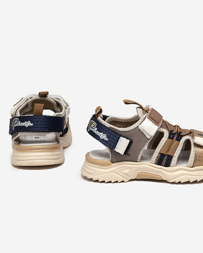 Sandale enfant beige à scratch Meteris - Chaussures