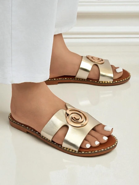 Royalfashion Mules plates pour femme Glam Bliss