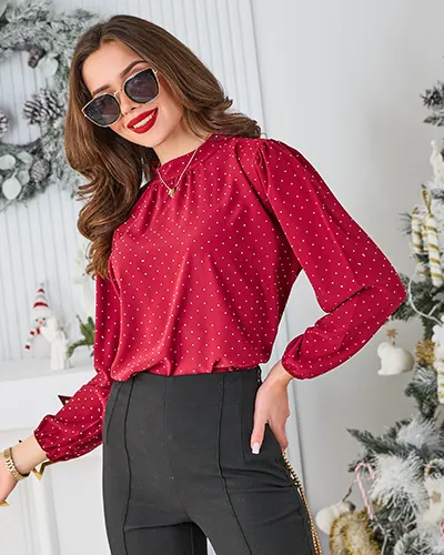Royalfashion Chemise Femme avec strass
