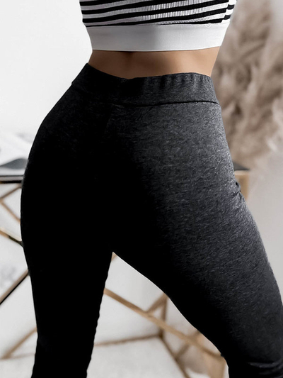 Leggings pour femmes en gris foncé- Vêtements