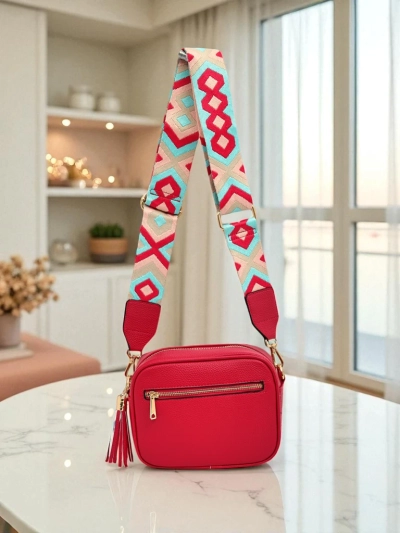 Royalfashion Petit sac à main pour femme en cuir écologique avec bandoulière colorée Kovi Lace