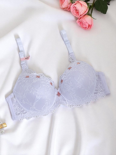 Soutien-gorge rembourré en dentelle Royalfashion pour femme Delicate Grace
