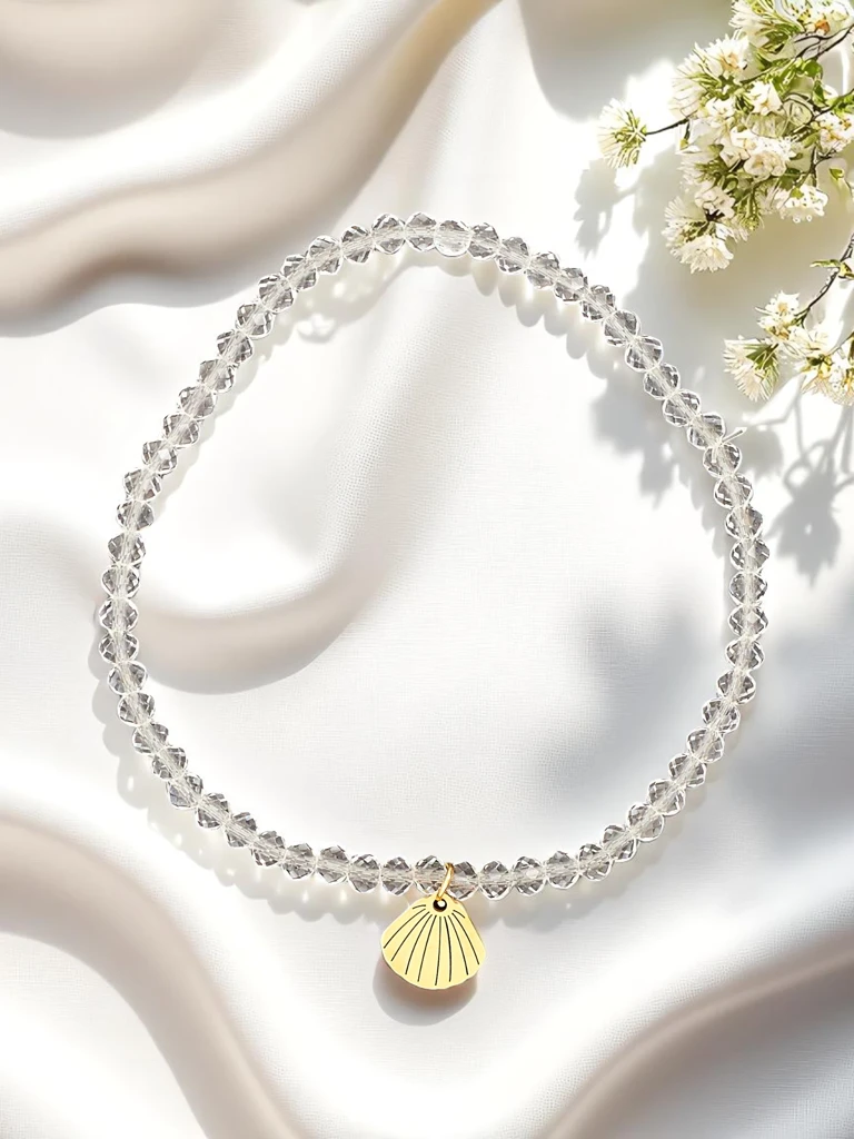 Royalfashion Bracelet pour femme avec pendentif coquillage