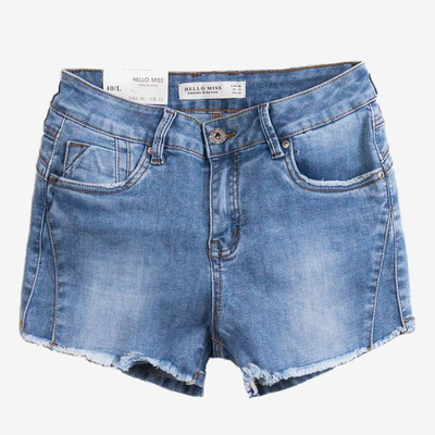 Short en jean bleu taille haute - Vêtements 1