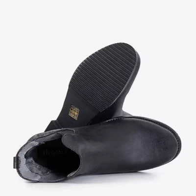 OUTLET Boots femme noires Jodhpur boots à talons plats Tilsa - Footwear