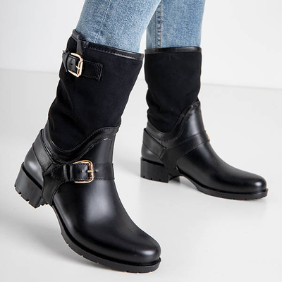 Bottes noires pour femmes a'la galoshes Graca - Footwear