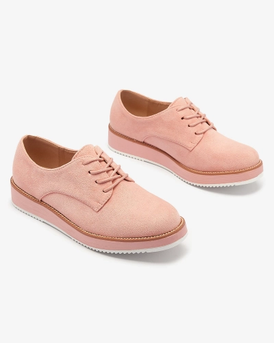 Demi-pointes à lacets a'la oxfords rose pâle pour femme Oksila - Chaussures