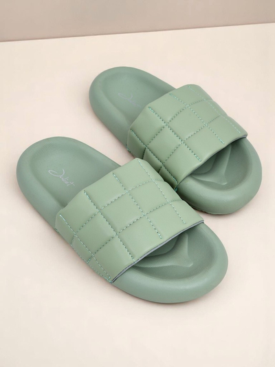 Royalfashion Claquettes plates pour femmes Quilt Walk