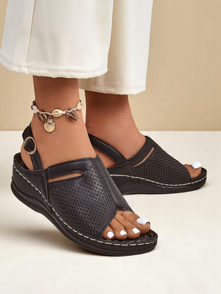 Royalfashion Sandales compensées pour femmes Mira