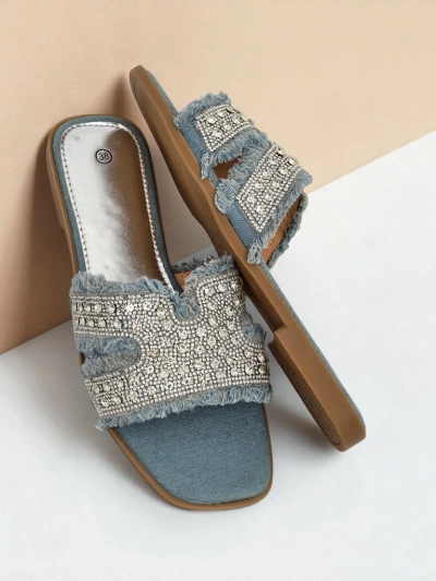 Royalfashion Mules pour femme avec strass CrystalEase