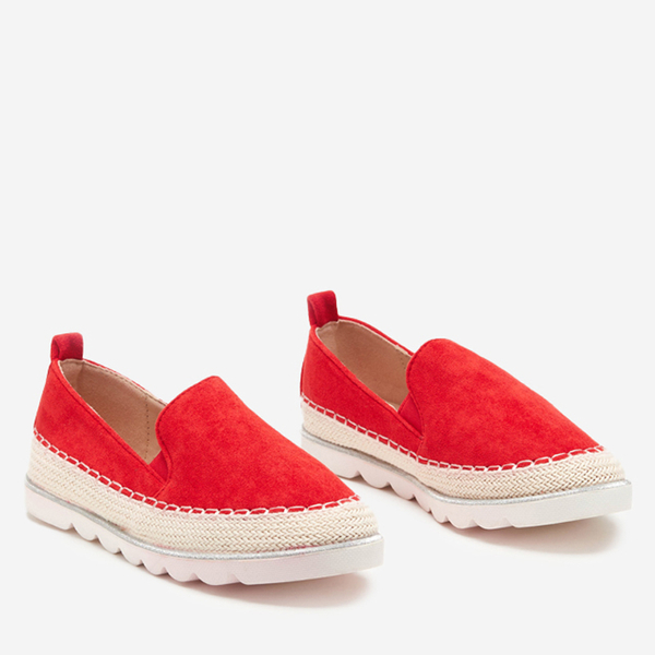 OUTLET Slip-on pour femme rouge Fabiola - Footwear