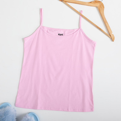 Top femme rose à fines bretelles PLUS TAILLE - Vêtements