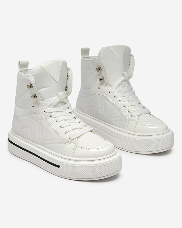 OUTLET Baskets de sport femme blanches Asmako- Footwear